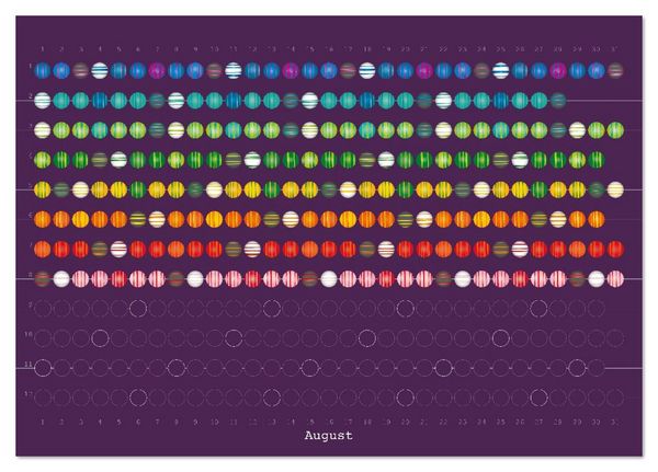 Produktbild: Perlenkalender (Tischkalender 2026 DIN A5 quer), CALVENDO Monatskalender