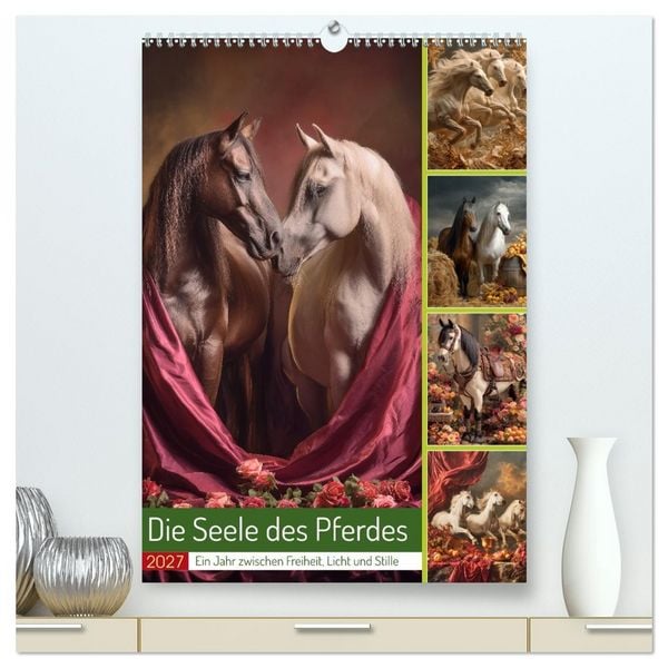 Produktbild: Edle Pferde (hochwertiger Premium Wandkalender 2027 DIN A2 hoch), Kunstdruck in Hochglanz