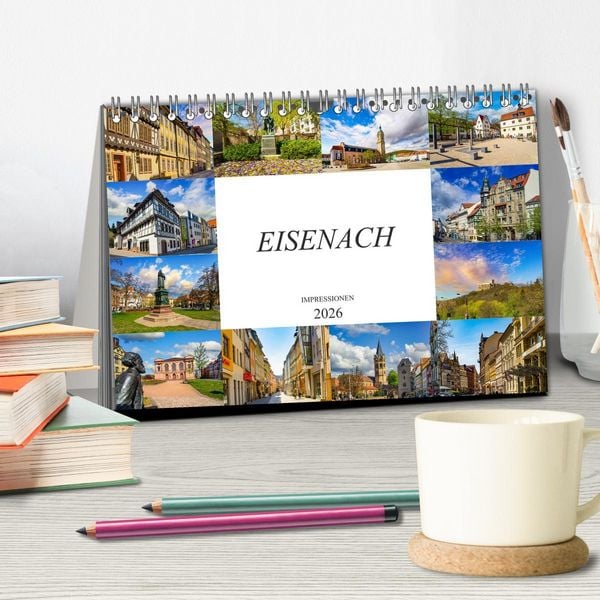Produktbild: Eisenach Impressionen (Tischkalender 2026 DIN A5 quer), CALVENDO Monatskalender