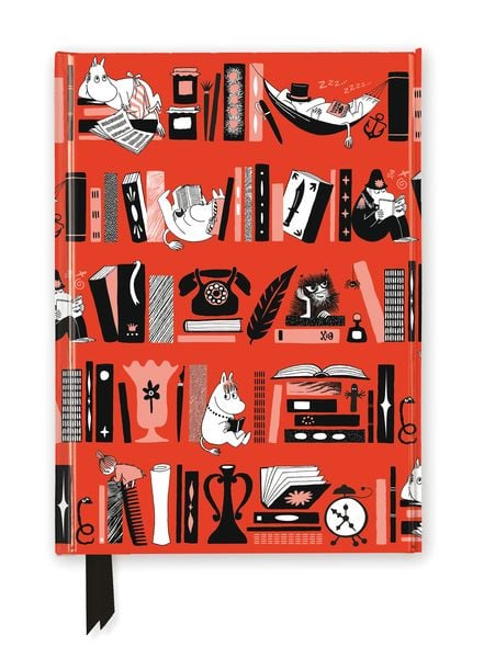 Produktbild: Premium Notizbuch DIN A5: Mumin, B&uuml;cherregal