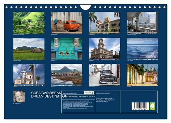 Produktbild: CUBA CARIBBEAN DREAM DESTINATION (Wall Calendar 2026 DIN A4 landscape), CALVENDO 12 Month Wall Calendar