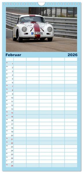 Produktbild: Familienplaner 2026 - Sachsenring Classic mit 5 Spalten (Wandkalender, 21 x 45 cm) CALVENDO