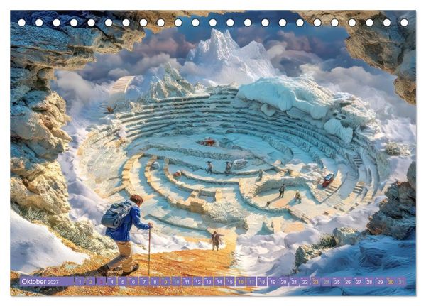 Produktbild: Treppenlabyrinthe &ndash; Die Suche nach dem Weg (Tischkalender 2027 DIN A5 quer), CALVENDO Monatskalender