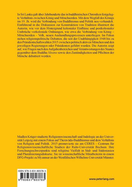 Produktbild: Das Verh&auml;ltnis von Buddhismus und Politik in Sri Lanka