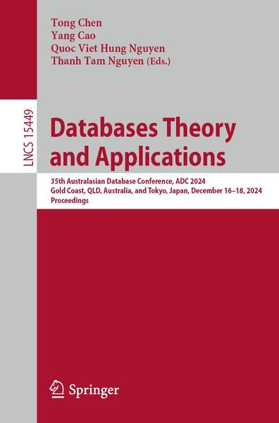 Produktbild: Databases Theory and Applications