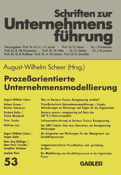 Produktbild: Proze&szlig;orientierte Unternehmensmodellierung