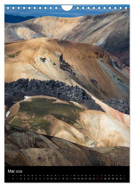 Produktbild: Island - Der Laugavegur-Kalender 2026 (Wandkalender 2026 DIN A4 hoch), CALVENDO Monatskalender