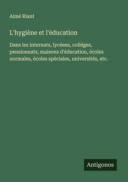 Produktbild: L'hygi&egrave;ne et l'&eacute;ducation