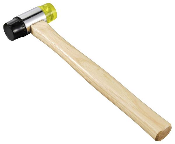 Produktbild: TOOLCRAFT TO-9991032 Gummihammer mittelweich, mittelhart 335g 310mm 1St.