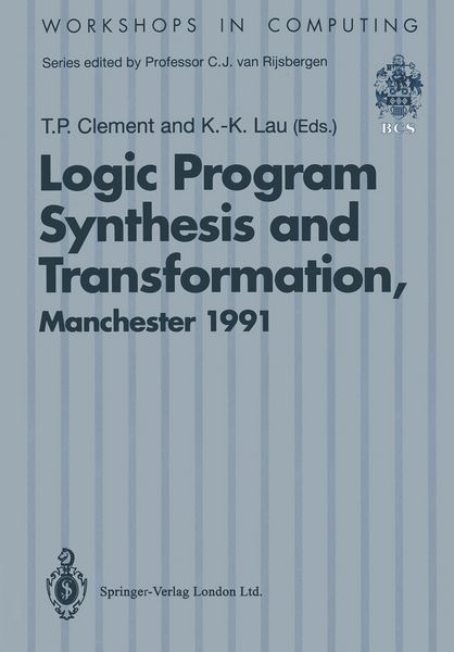 Produktbild: Logic Program Synthesis and Transformation