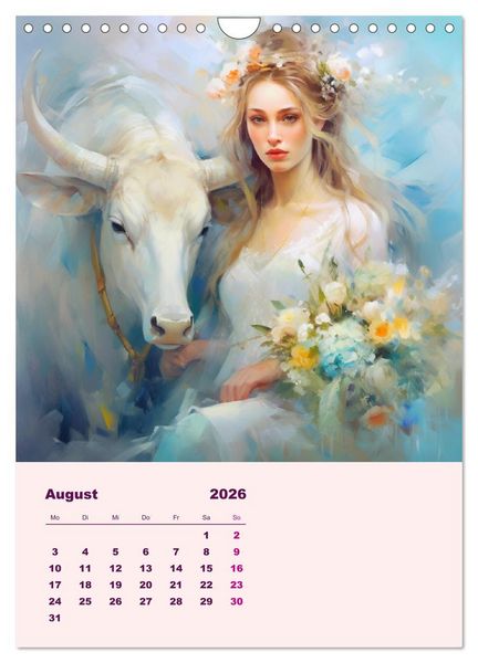 Produktbild: Elfen mit Krafttieren. Zauberhafte Lichtwesen (Wandkalender 2026 DIN A4 hoch), CALVENDO Monatskalender