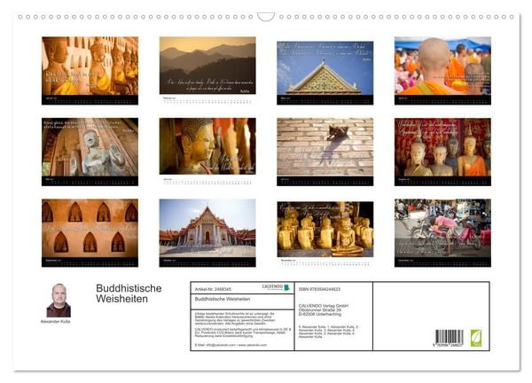 Produktbild: Buddhistische Weisheiten (Wandkalender 2027 DIN A2 quer), CALVENDO Monatskalender