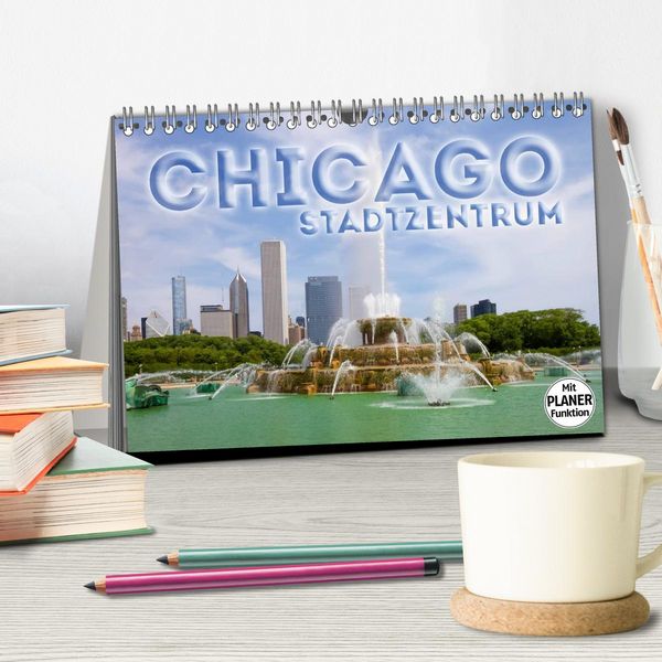 Produktbild: CHICAGO Stadtzentrum (Tischkalender 2026 DIN A5 quer), CALVENDO Monatskalender