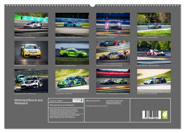 Produktbild: Motorsportkunst aus Weissach (hochwertiger Premium Wandkalender 2026 DIN A2 quer), Kunstdruck in Hochglanz