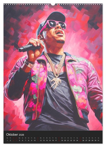 Produktbild: Rap Kings. Paintings im Streetwear-Charme (Wandkalender 2026 DIN A2 hoch), CALVENDO Monatskalender
