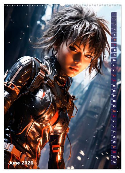 Produktbild: ROCK LADIES Cyber, goth, punk and more (Wall Calendar 2026 DIN A2 portrait), CALVENDO 12 Month Wall Calendar