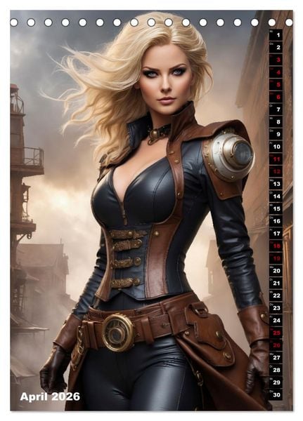 Produktbild: Steampunk Divas (Tischkalender 2026 DIN A5 hoch), CALVENDO Monatskalender