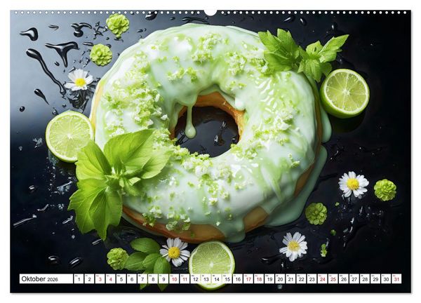 Produktbild: Bunte Donut-Tr&auml;ume - Himmlischer Geschmack aus Krapfenteig (hochwertiger Premium Wandkalender 2026 DIN A2 quer), Kunstdruck in Hochglanz