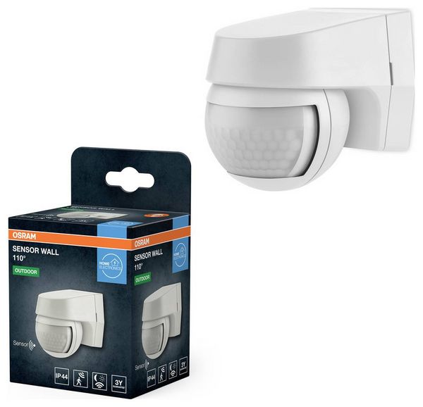 Produktbild: OSRAM HOMELIGHTING SENSOR WALL 110DEG IP44 WT 4099854454134 LED-Au&szlig;enwandleuchte
