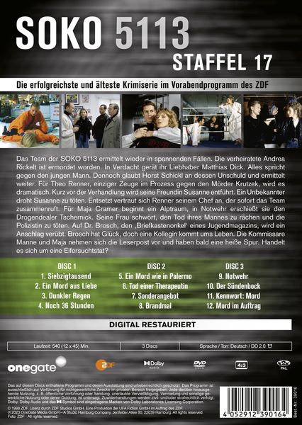 Produktbild: Soko 5113 - Staffel 17 [3 DVDs]