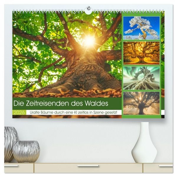Die Zeitreisenden des Waldes (hochwertiger Premium Wandkalender 2026 DIN A2 quer), Kunstdruck in Hochglanz