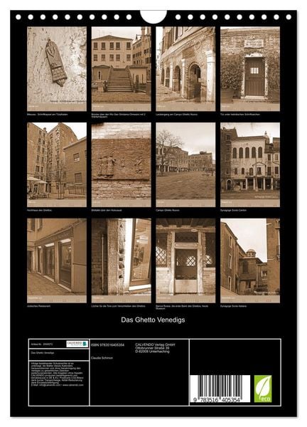 Produktbild: Das Ghetto Venedigs (Wandkalender 2026 DIN A4 hoch), CALVENDO Monatskalender