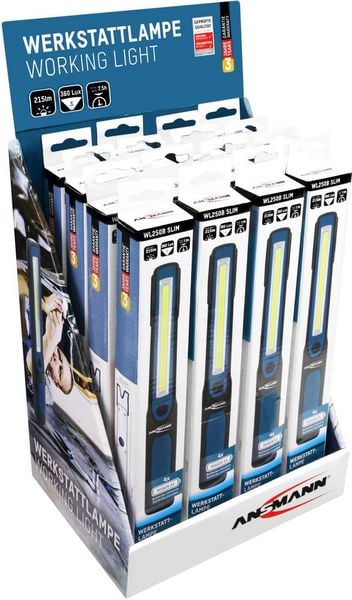 Produktbild: Ansmann 1600-0265 WL250B slim LED Arbeitsleuchte batteriebetrieben 215lm