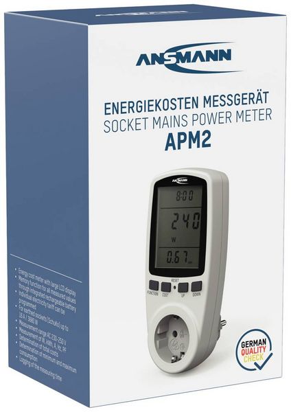 Produktbild: Ansmann APM2 Energiekosten-Messger&auml;t Stromtarif einstellbar