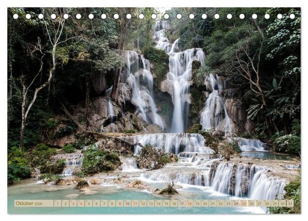 Produktbild: Laos - eine Bildreise (Tischkalender 2026 DIN A5 quer), CALVENDO Monatskalender