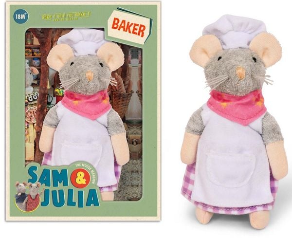Sam & Julia: Plüsch-Maus: Bäckerin