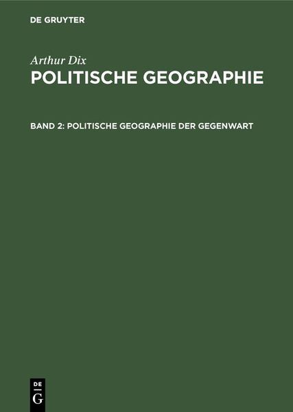Produktbild: Politische Geographie der Gegenwart