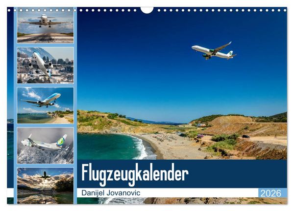 Produktbild: Flugzeugkalender 2026 (Wandkalender 2026 DIN A3 quer), CALVENDO Monatskalender