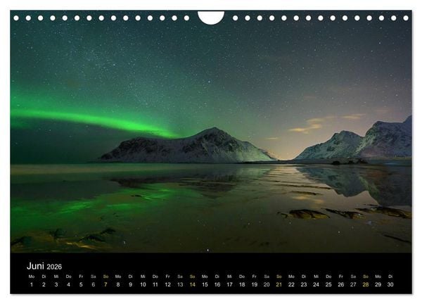 Produktbild: Magische N&auml;chte - POLARLICHT (Wandkalender 2026 DIN A4 quer), CALVENDO Monatskalender
