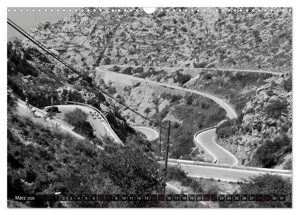 Produktbild: Mallorca monochrom (Wandkalender 2026 DIN A3 quer), CALVENDO Monatskalender