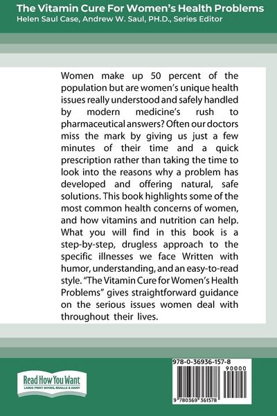 Produktbild: The Vitamin Cure for Women's Health Problems (16pt Large Print Edition)