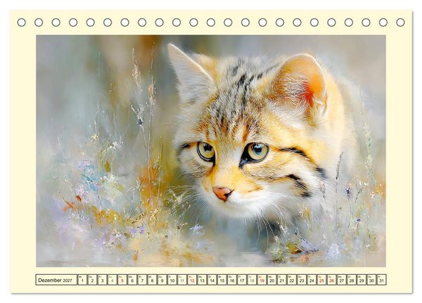 Produktbild: Wildkatzen. Europas scheue Waldbewohner (Tischkalender 2027 DIN A5 quer), CALVENDO Monatskalender