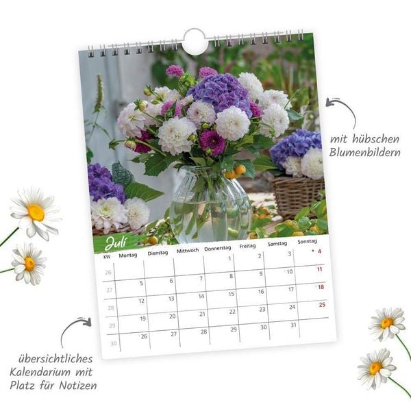 Produktbild: TR&Ouml;TSCH - Notizkalender zum H&auml;ngen Blumen 2027