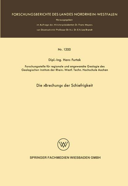 Produktbild: Die &raquo;Brechung&laquo; der Schiefrigkeit