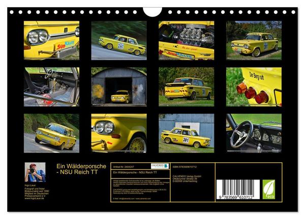 Produktbild: Ein W&auml;lderporsche - NSU Reich TT (Wandkalender 2027 DIN A4 quer), CALVENDO Monatskalender