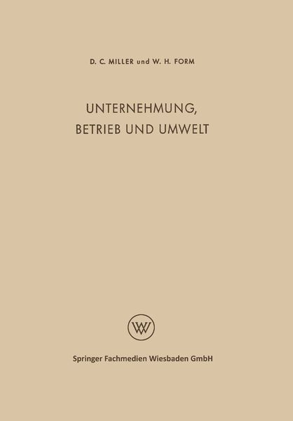 Produktbild: Unternehmung, Betrieb und Umwelt