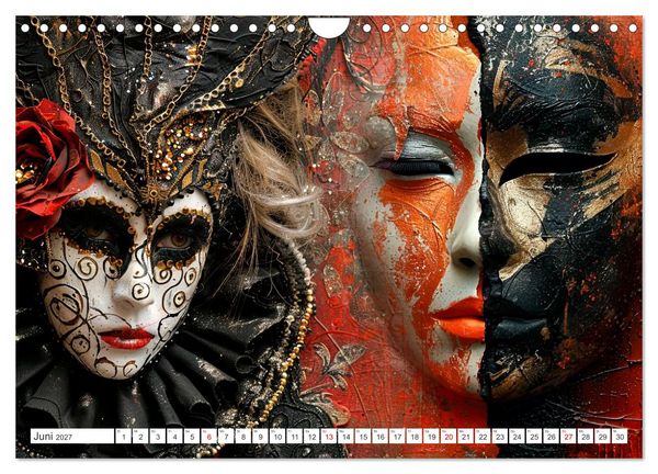 Produktbild: Geheimnis hinter der Maske (Wandkalender 2027 DIN A4 quer), CALVENDO Monatskalender
