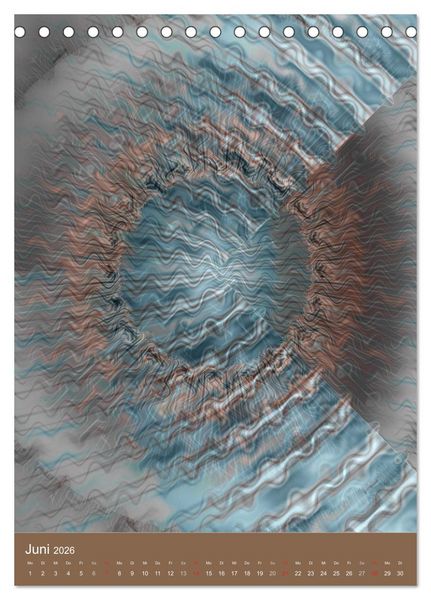 Produktbild: Digitale Kunst - rund und bunt (Tischkalender 2026 DIN A5 hoch), CALVENDO Monatskalender