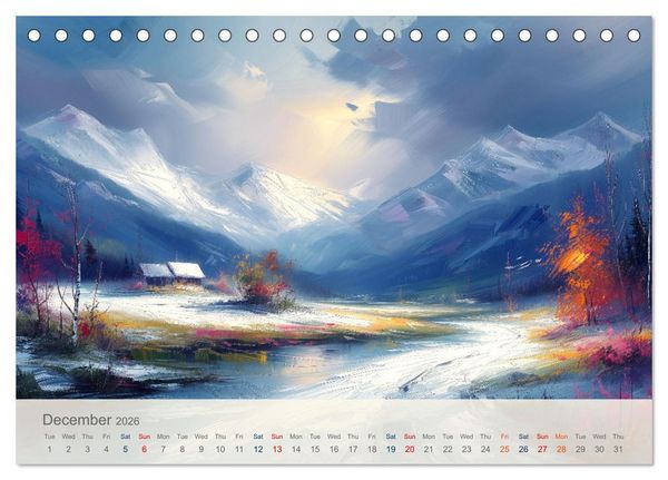 Produktbild: Impressions of landscape (Desk Calendar 2026 DIN A5 landscape), CALVENDO 12 Month DeskCalendar