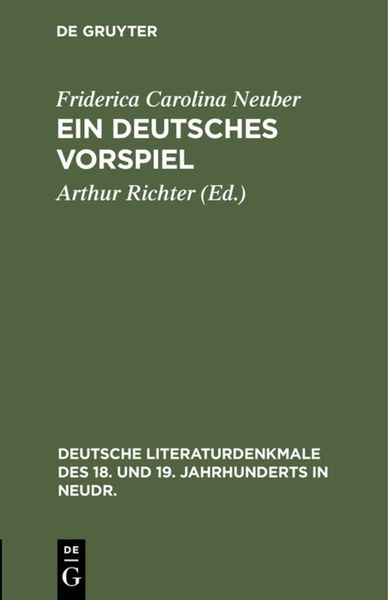 Produktbild: Ein deutsches Vorspiel