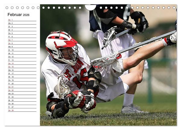 Produktbild: Teamsport Lacrosse - Face-off (Wandkalender 2026 DIN A4 quer), CALVENDO Monatskalender