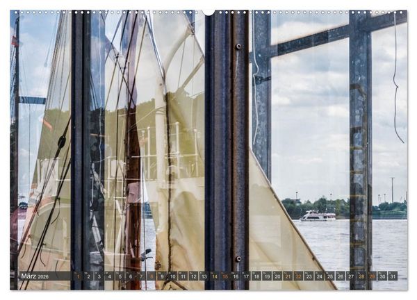 Produktbild: Die Hafenstadt Hamburg im Spiegel (hochwertiger Premium Wandkalender 2026 DIN A2 quer), Kunstdruck in Hochglanz