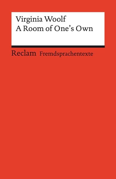 A Room of One's Own, Taschenbuch von Virginia Woolf, Reclam, Philipp, 9783150199930
