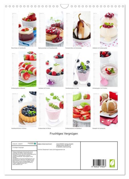 Produktbild: Fruchtiges Vergn&uuml;gen (Wandkalender 2026 DIN A3 hoch), CALVENDO Monatskalender