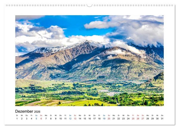 Produktbild: Neuseeland - Von Auckland nach Queenstown (hochwertiger Premium Wandkalender 2026 DIN A2 quer), Kunstdruck in Hochglanz