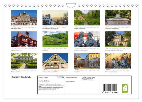 Produktbild: Bergisch Gladbach (Wandkalender 2026 DIN A4 quer), CALVENDO Monatskalender